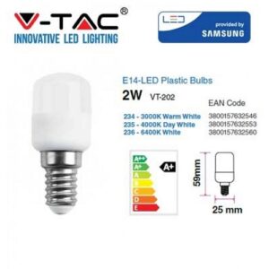 Lampada LED Piccola Pera E14 2w Luce Fredda